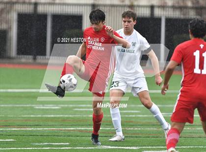 Thumbnail 2 in De La Salle vs. Orange Lutheran (Adidas So Cal College Showcase) photogallery.