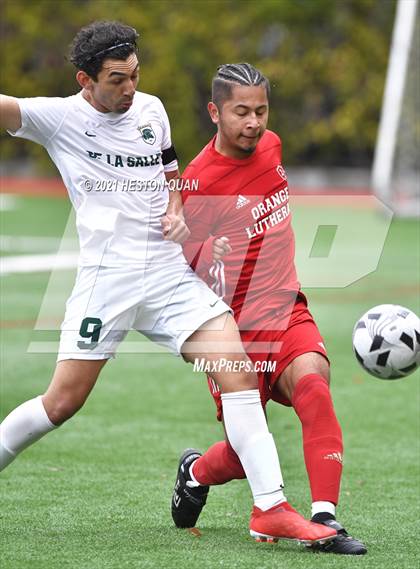 Thumbnail 1 in De La Salle vs. Orange Lutheran (Adidas So Cal College Showcase) photogallery.
