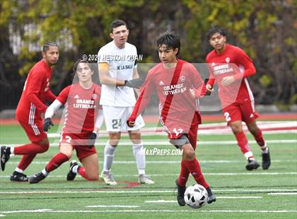Thumbnail 2 in De La Salle vs. Orange Lutheran (Adidas So Cal College Showcase) photogallery.