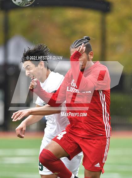 Thumbnail 1 in De La Salle vs. Orange Lutheran (Adidas So Cal College Showcase) photogallery.