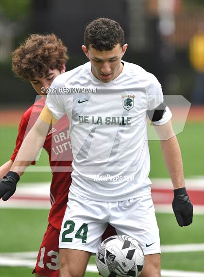 Thumbnail 2 in De La Salle vs. Orange Lutheran (Adidas So Cal College Showcase) photogallery.