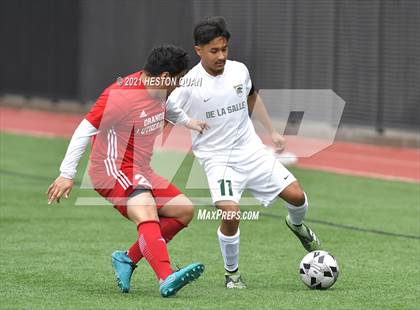 Thumbnail 1 in De La Salle vs. Orange Lutheran (Adidas So Cal College Showcase) photogallery.