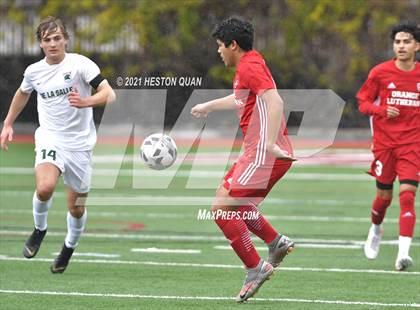 Thumbnail 2 in De La Salle vs. Orange Lutheran (Adidas So Cal College Showcase) photogallery.