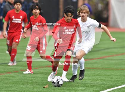 Thumbnail 2 in De La Salle vs. Orange Lutheran (Adidas So Cal College Showcase) photogallery.