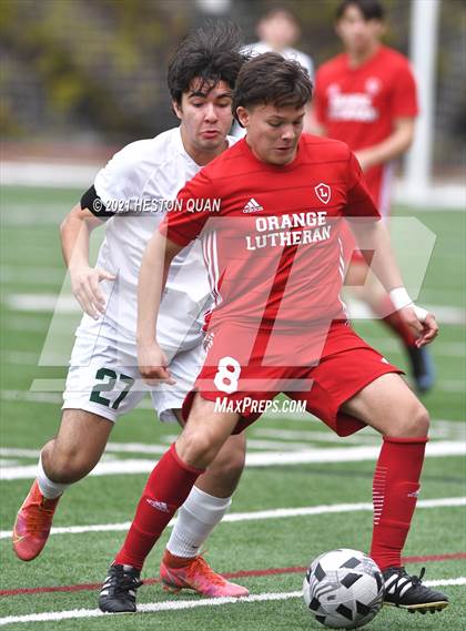 Thumbnail 3 in De La Salle vs. Orange Lutheran (Adidas So Cal College Showcase) photogallery.