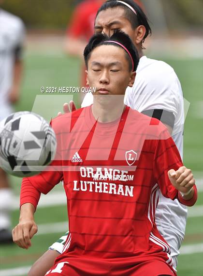 Thumbnail 1 in De La Salle vs. Orange Lutheran (Adidas So Cal College Showcase) photogallery.