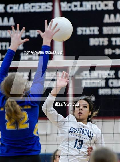 Thumbnail 3 in Pima vs Scottsdale Christian Academy (AIA 2A Semifinal) photogallery.