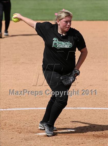 Thumbnail 1 in Pomona Catholic vs. Bellarmine-Jefferson (CIF SS D7 Final) photogallery.