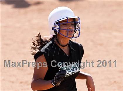 Thumbnail 3 in Pomona Catholic vs. Bellarmine-Jefferson (CIF SS D7 Final) photogallery.