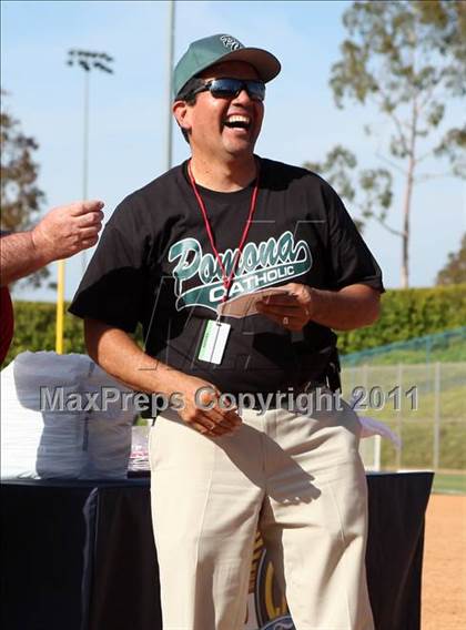 Thumbnail 1 in Pomona Catholic vs. Bellarmine-Jefferson (CIF SS D7 Final) photogallery.