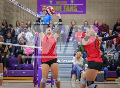 Thumbnail 1 in Woodland Christian vs. Bradshaw Christian (CIF-SJS D5 Girls Volleyball Semi-final) photogallery.