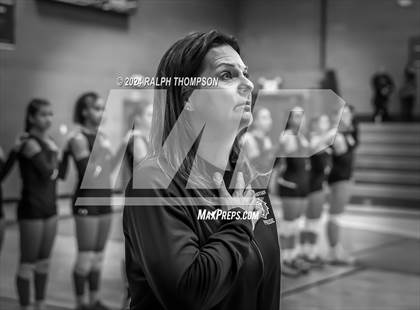 Thumbnail 2 in Woodland Christian vs. Bradshaw Christian (CIF-SJS D5 Girls Volleyball Semi-final) photogallery.