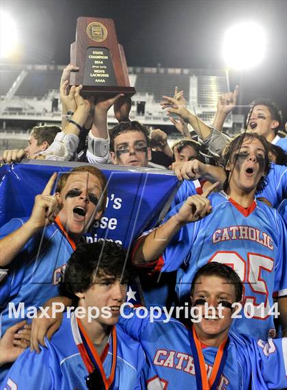 Thumbnail 1 in Apex vs Charlotte Catholic (NCHSAA 4A Final) photogallery.