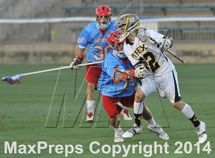 Thumbnail 3 in Apex vs Charlotte Catholic (NCHSAA 4A Final) photogallery.