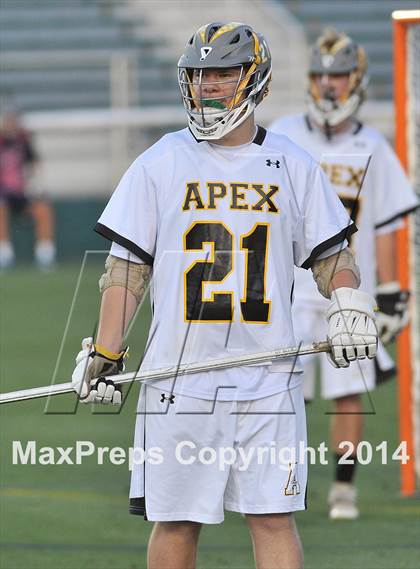 Thumbnail 2 in Apex vs Charlotte Catholic (NCHSAA 4A Final) photogallery.