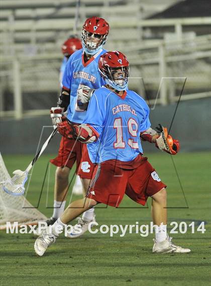 Thumbnail 2 in Apex vs Charlotte Catholic (NCHSAA 4A Final) photogallery.