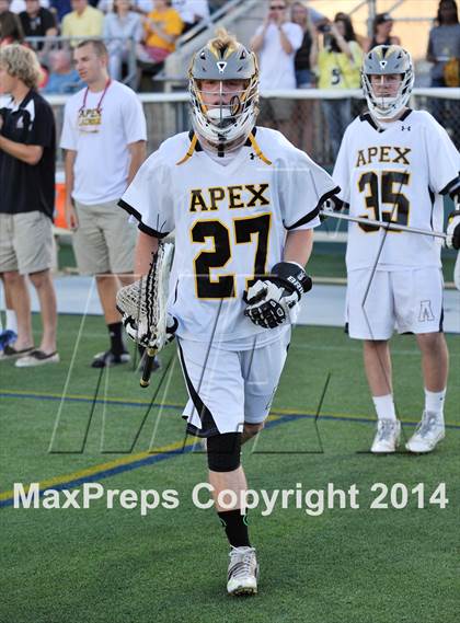 Thumbnail 2 in Apex vs Charlotte Catholic (NCHSAA 4A Final) photogallery.
