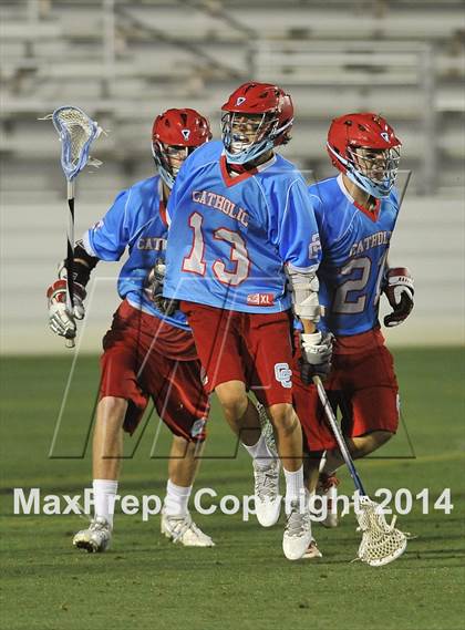 Thumbnail 3 in Apex vs Charlotte Catholic (NCHSAA 4A Final) photogallery.