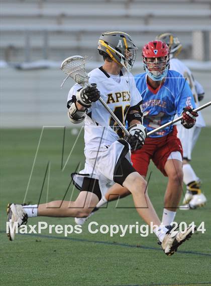 Thumbnail 3 in Apex vs Charlotte Catholic (NCHSAA 4A Final) photogallery.