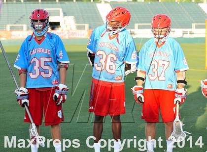 Thumbnail 3 in Apex vs Charlotte Catholic (NCHSAA 4A Final) photogallery.