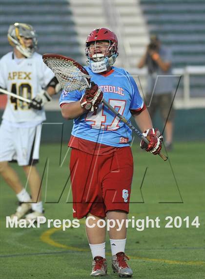 Thumbnail 1 in Apex vs Charlotte Catholic (NCHSAA 4A Final) photogallery.