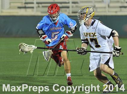 Thumbnail 2 in Apex vs Charlotte Catholic (NCHSAA 4A Final) photogallery.