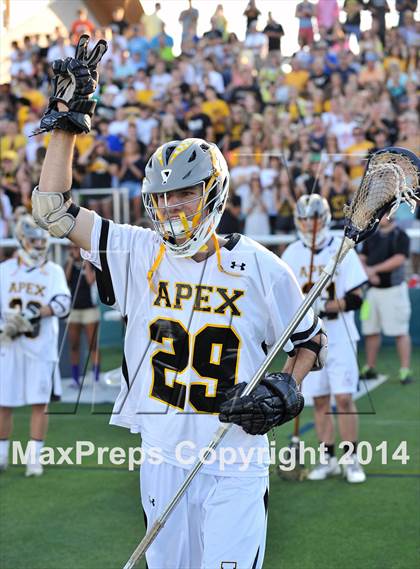 Thumbnail 1 in Apex vs Charlotte Catholic (NCHSAA 4A Final) photogallery.