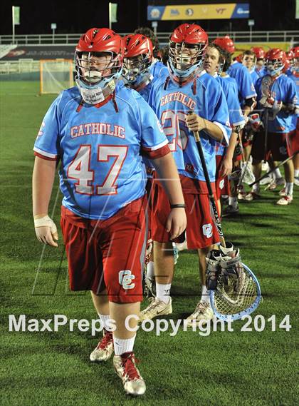 Thumbnail 3 in Apex vs Charlotte Catholic (NCHSAA 4A Final) photogallery.