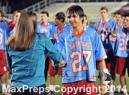Thumbnail 3 in Apex vs Charlotte Catholic (NCHSAA 4A Final) photogallery.