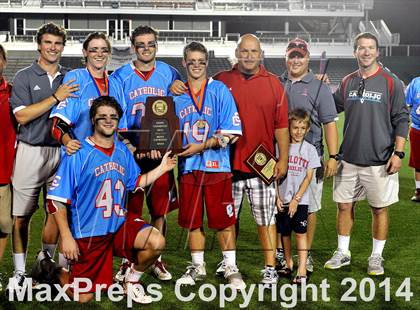 Thumbnail 3 in Apex vs Charlotte Catholic (NCHSAA 4A Final) photogallery.