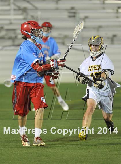 Thumbnail 1 in Apex vs Charlotte Catholic (NCHSAA 4A Final) photogallery.