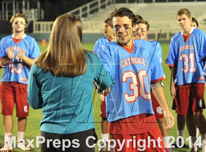 Thumbnail 3 in Apex vs Charlotte Catholic (NCHSAA 4A Final) photogallery.