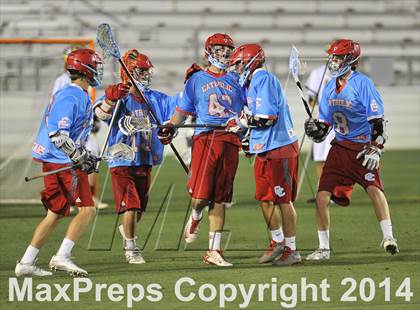 Thumbnail 3 in Apex vs Charlotte Catholic (NCHSAA 4A Final) photogallery.