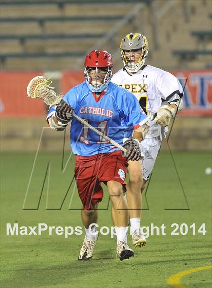 Thumbnail 1 in Apex vs Charlotte Catholic (NCHSAA 4A Final) photogallery.