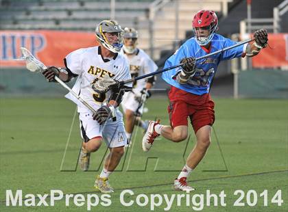 Thumbnail 3 in Apex vs Charlotte Catholic (NCHSAA 4A Final) photogallery.
