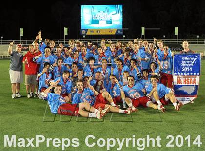 Thumbnail 2 in Apex vs Charlotte Catholic (NCHSAA 4A Final) photogallery.