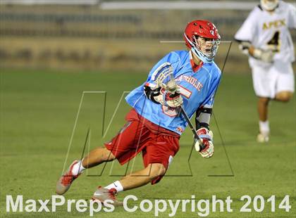 Thumbnail 3 in Apex vs Charlotte Catholic (NCHSAA 4A Final) photogallery.