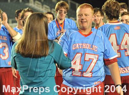 Thumbnail 1 in Apex vs Charlotte Catholic (NCHSAA 4A Final) photogallery.