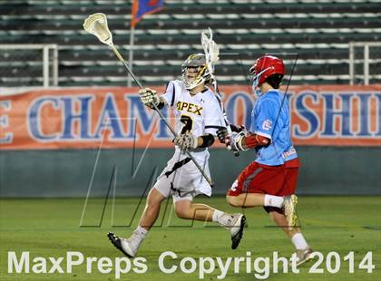 Thumbnail 3 in Apex vs Charlotte Catholic (NCHSAA 4A Final) photogallery.