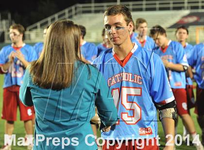 Thumbnail 2 in Apex vs Charlotte Catholic (NCHSAA 4A Final) photogallery.
