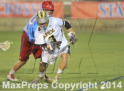 Thumbnail 2 in Apex vs Charlotte Catholic (NCHSAA 4A Final) photogallery.