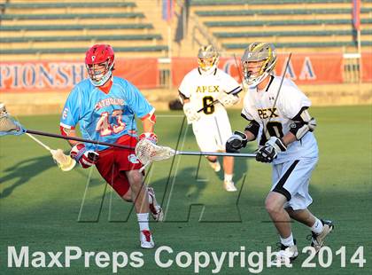 Thumbnail 2 in Apex vs Charlotte Catholic (NCHSAA 4A Final) photogallery.