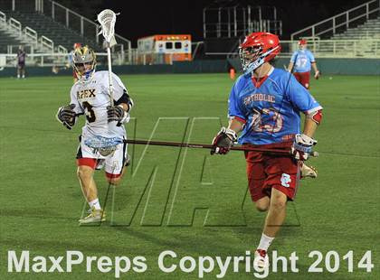 Thumbnail 2 in Apex vs Charlotte Catholic (NCHSAA 4A Final) photogallery.