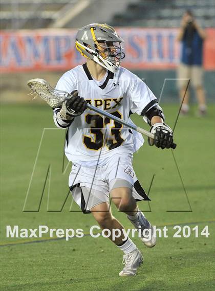Thumbnail 1 in Apex vs Charlotte Catholic (NCHSAA 4A Final) photogallery.