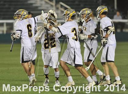 Thumbnail 3 in Apex vs Charlotte Catholic (NCHSAA 4A Final) photogallery.