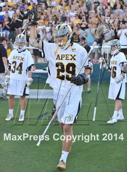 Thumbnail 3 in Apex vs Charlotte Catholic (NCHSAA 4A Final) photogallery.