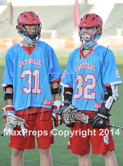 Thumbnail 3 in Apex vs Charlotte Catholic (NCHSAA 4A Final) photogallery.