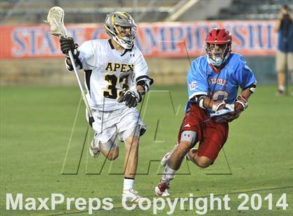 Thumbnail 3 in Apex vs Charlotte Catholic (NCHSAA 4A Final) photogallery.