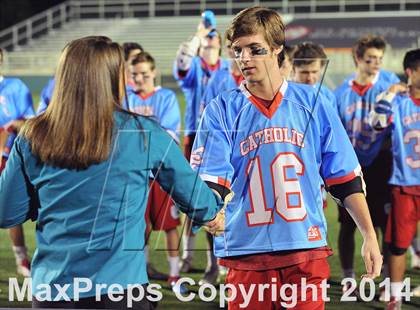 Thumbnail 3 in Apex vs Charlotte Catholic (NCHSAA 4A Final) photogallery.