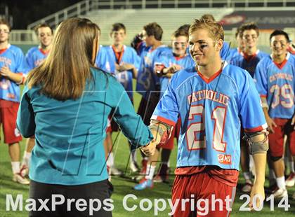 Thumbnail 1 in Apex vs Charlotte Catholic (NCHSAA 4A Final) photogallery.